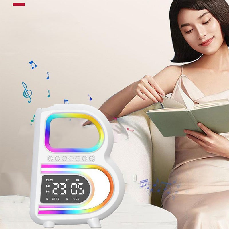 BeatGlow - Reloj despertador inteligente con luz RGB y altavoz inalámbrico
