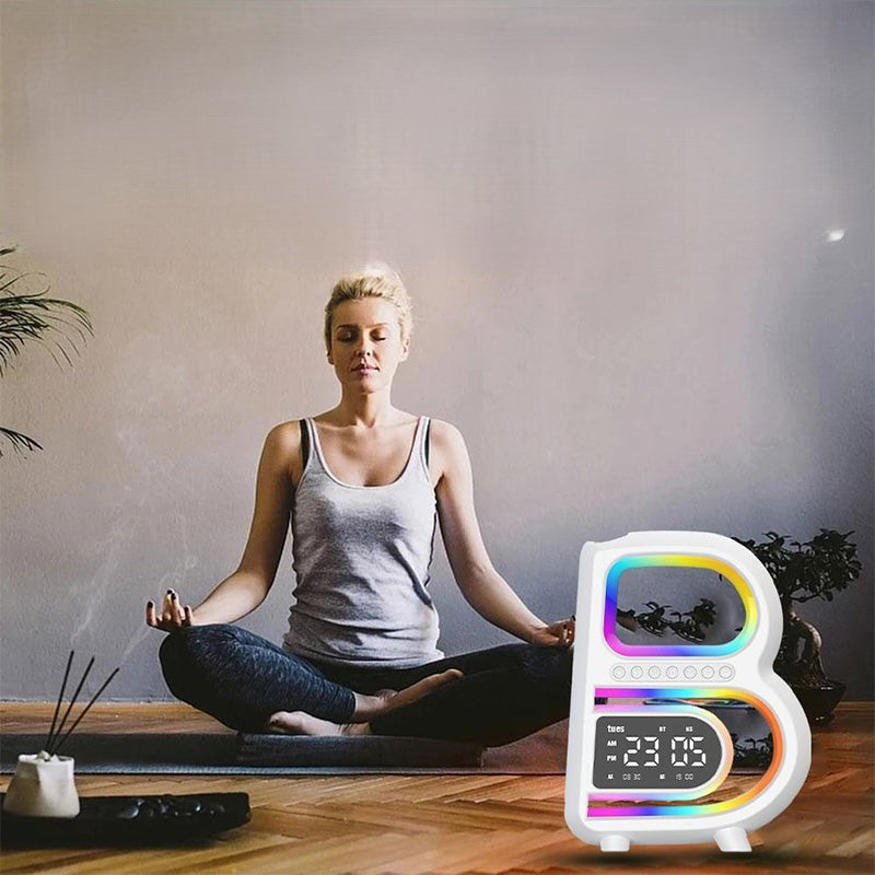 BeatGlow - Reloj despertador inteligente con luz RGB y altavoz inalámbrico