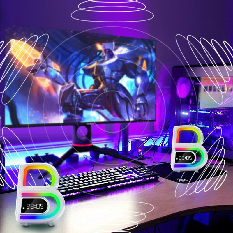 BeatGlow - Reloj despertador inteligente con luz RGB y altavoz inalámbrico