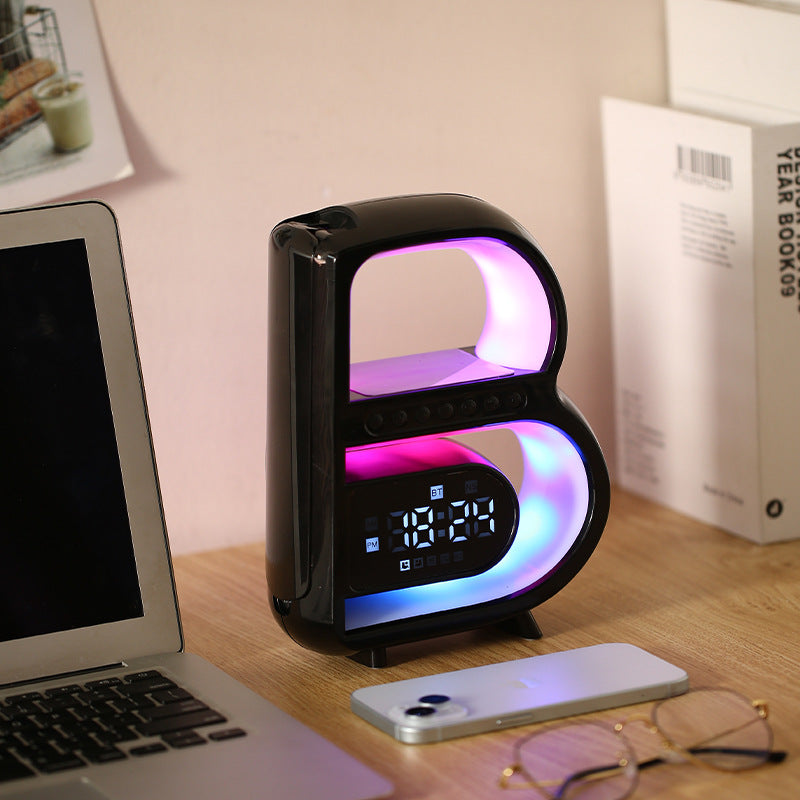 BeatGlow - Reloj despertador inteligente con luz RGB y altavoz inalámbrico
