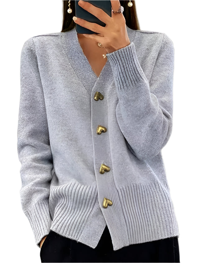 Carly - Cardigan mit Herzknöpfen