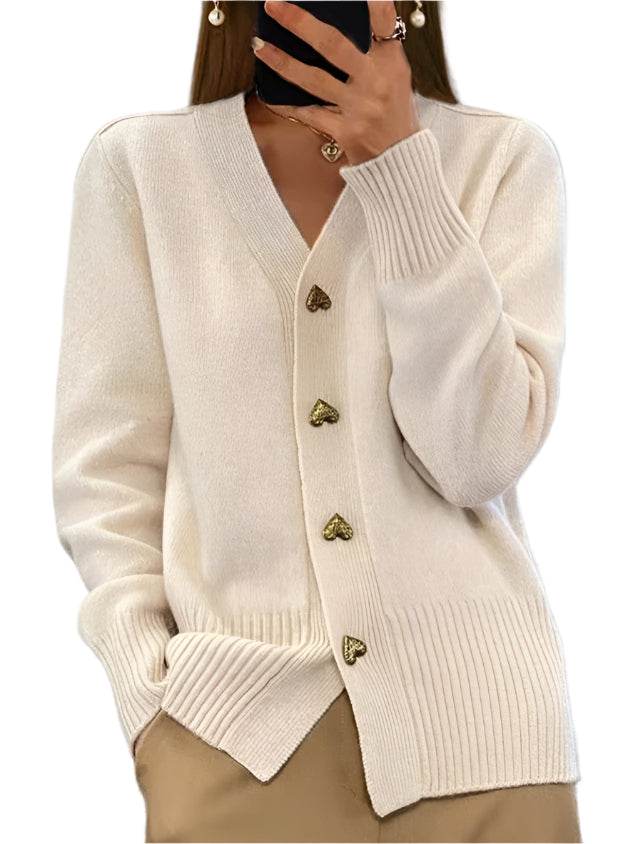 Carly - Cárdigan con botones en forma de corazón