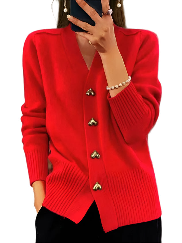 Carly - Cárdigan con botones en forma de corazón