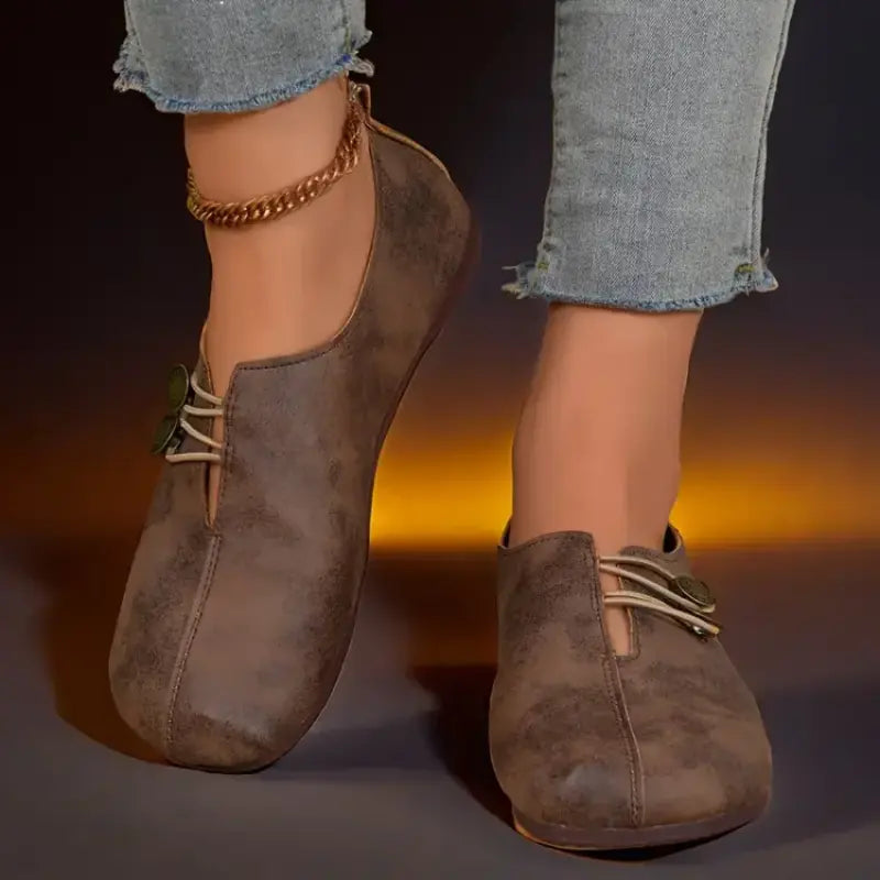 Kortney - Zapatos planos ligeros con diseño de cordones