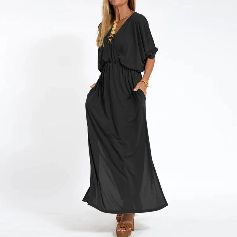 Lucia - Lange Sommerkleid aus Baumwolle