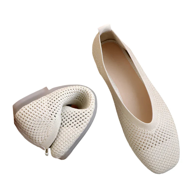 Betty - Strickdamenflats mit wunderschönem offenem Muster