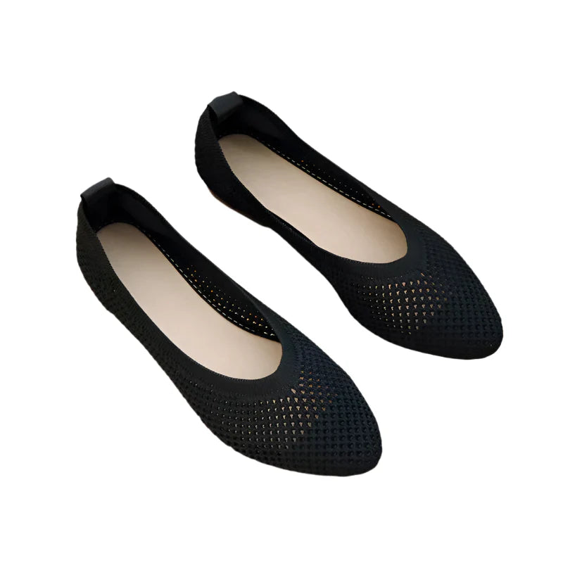 Betty - Strickdamenflats mit wunderschönem offenem Muster