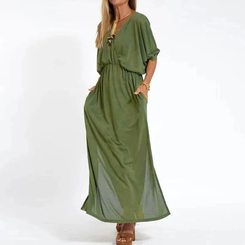 Lucia - Lange Sommerkleid aus Baumwolle
