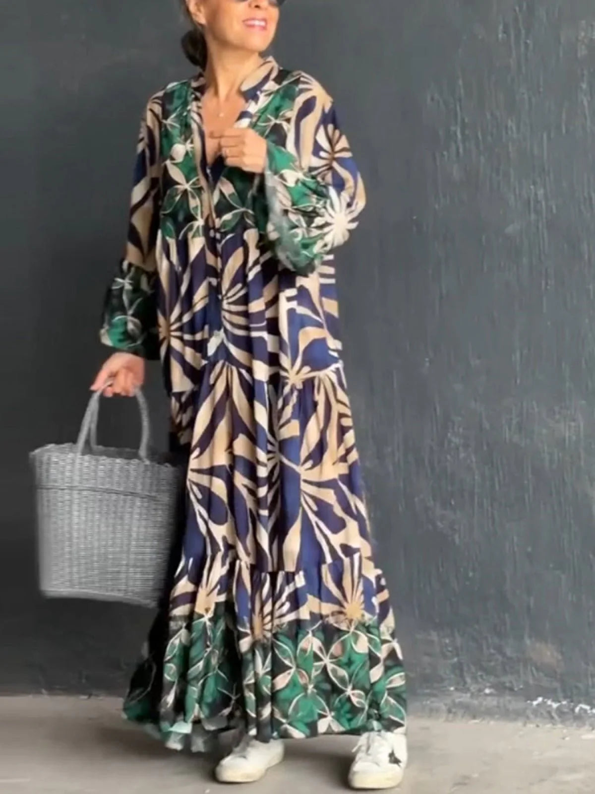 Christa - vestido con estampado vibrante