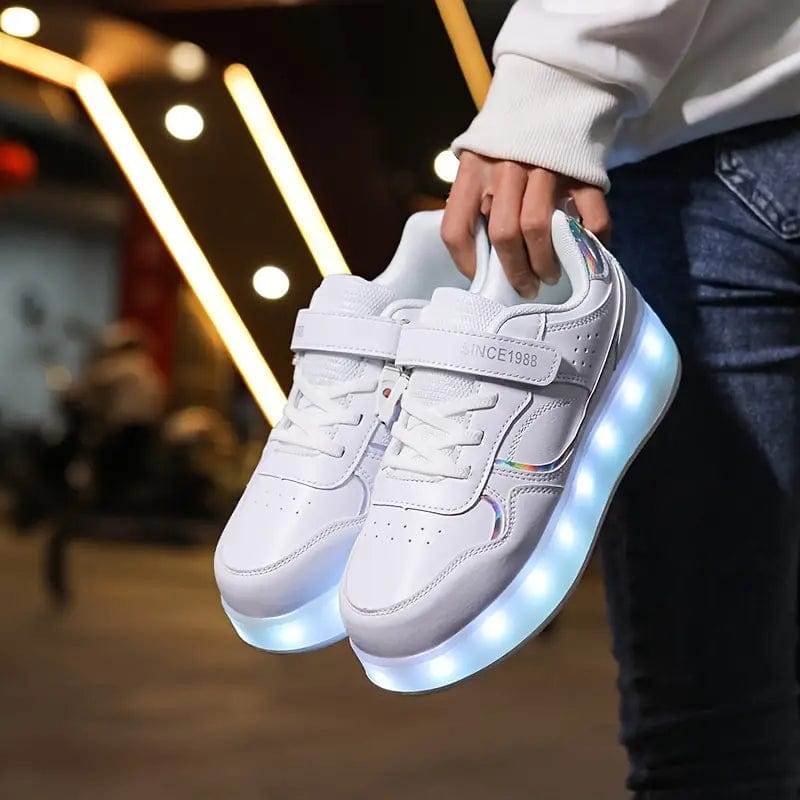 Agnes - Lyse Sneakers mit integrierten Rollen und LED-Lichtern