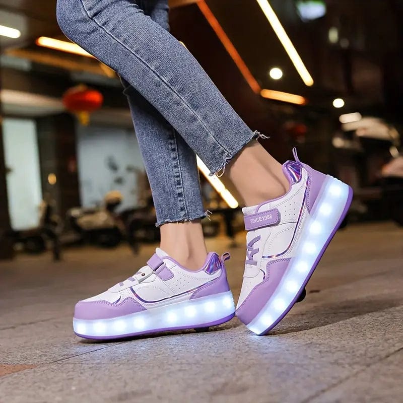 Agnes - Zapatillas Lyse con ruedas integradas y luces LED