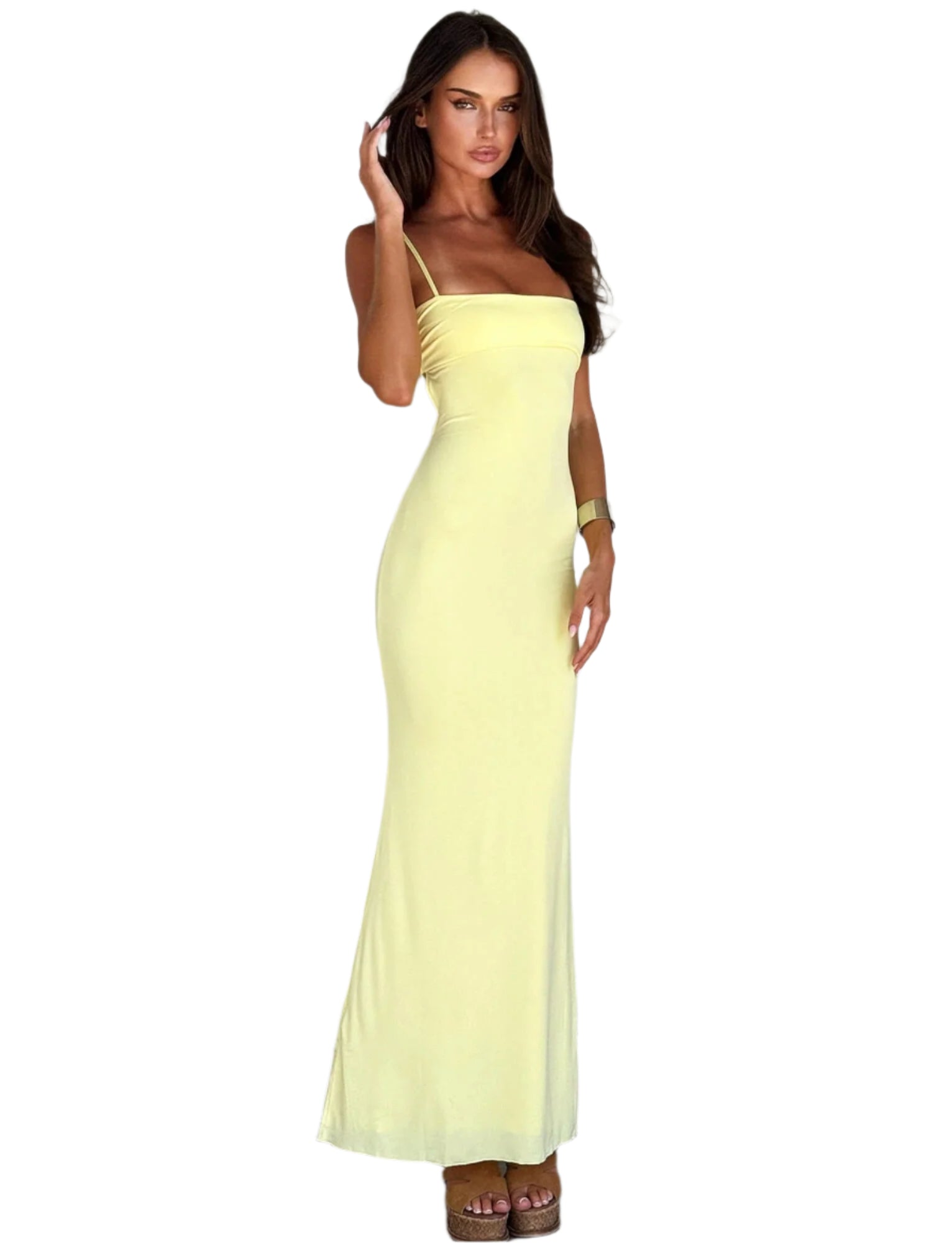 Lesley - Abito lungo con spalline sottili