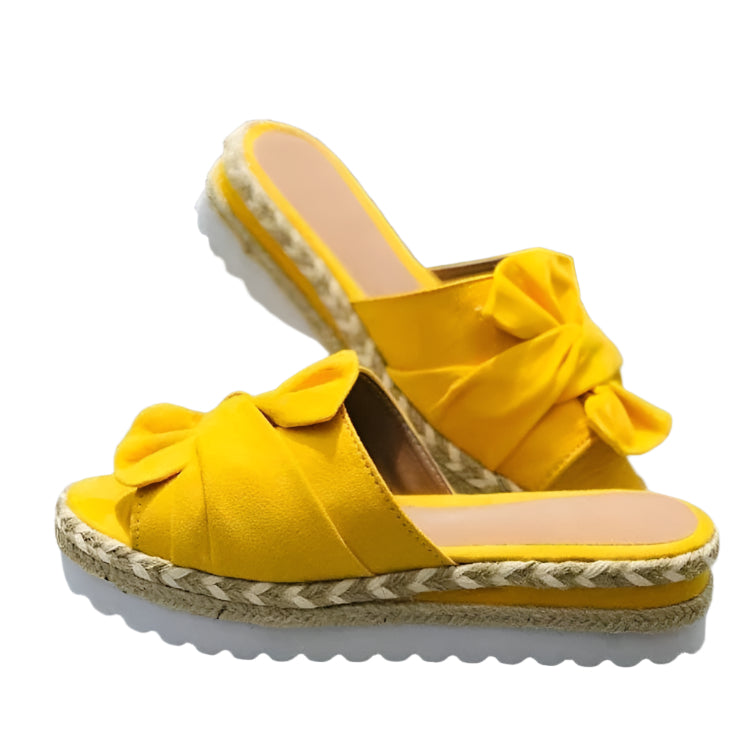 Samantha - Legere Keilsandalen mit Schleifen