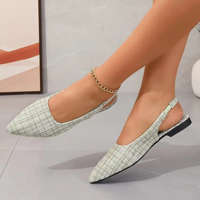 Rebekka - Schicke Slingback-Flats mit spitzen Zehen