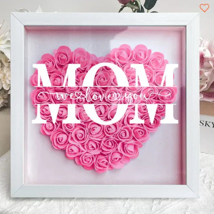 Personalisierte Blumenherz mit Namen – Einzigartiges Muttertagsgeschenk