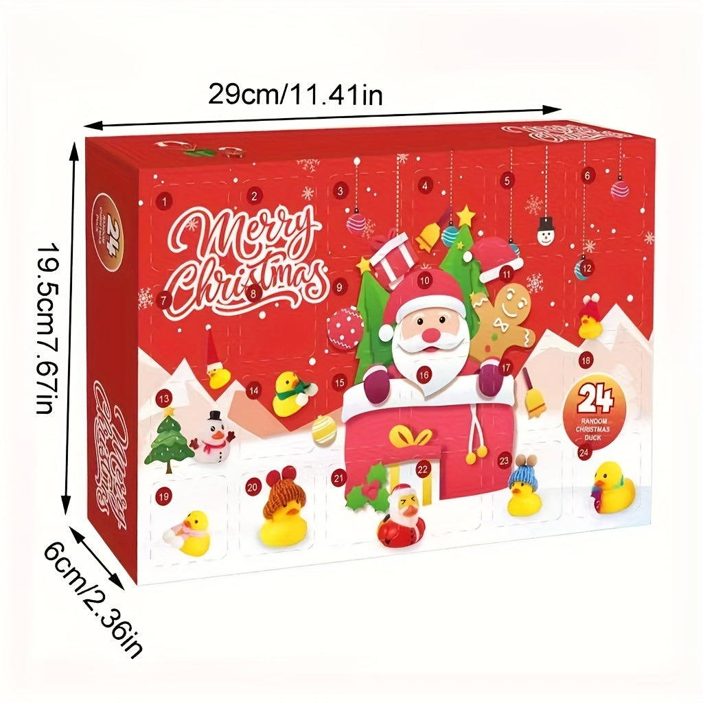 Festlicher Adventskalender mit Badeenten zu Weihnachten 2025