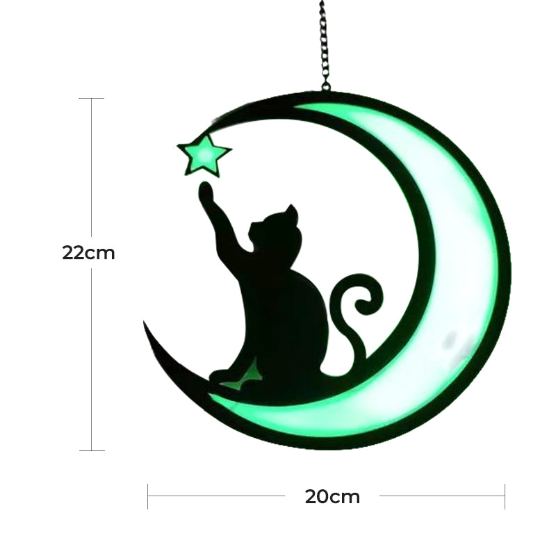 MoonlitWhiskers – Magische LED-Lichter für Katze und Halbmond