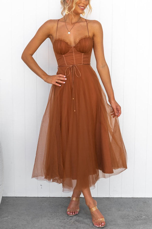 Laura - Elegantes Maxikleid ohne Rücken