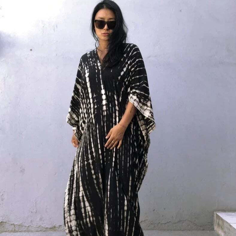 Cassandra - Sommerliche lose Kaftan-Strandkleid