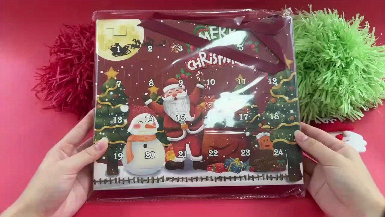24-tägiger Adventskalender – Überraschungsgeschenkebox mit Weihnachtsdekoration