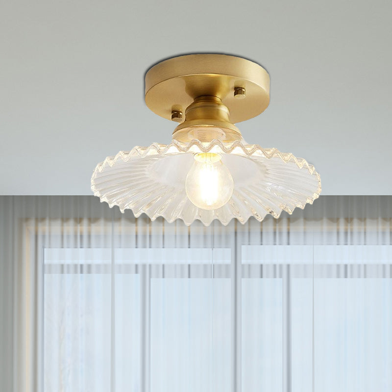 VerdiDome – Einbauleuchte mit grünem geripptem Glas