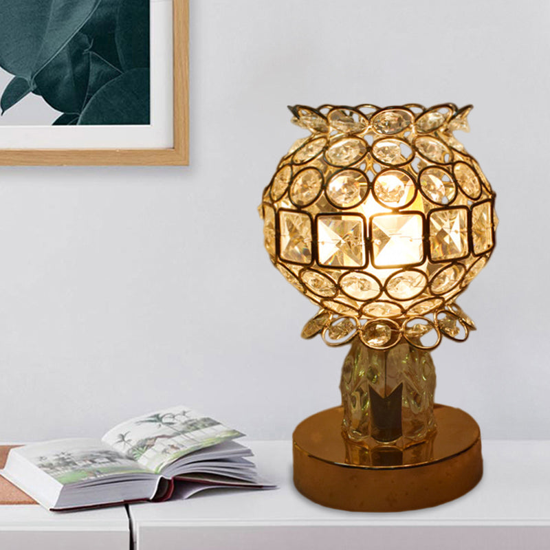Velaire – Kristall-eingelassene goldene Schreibtischlampe