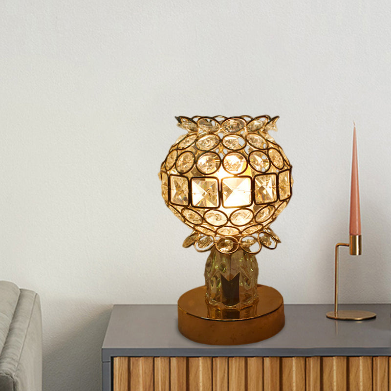 Velaire – Kristall-eingelassene goldene Schreibtischlampe