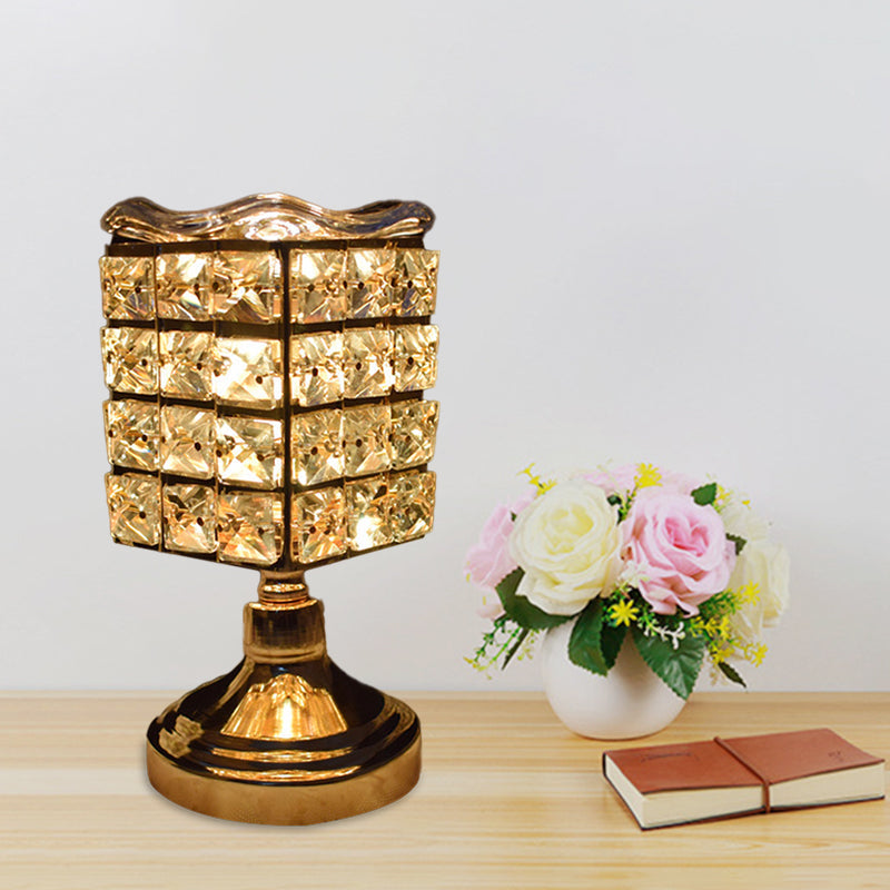 Velaire – Kristall-eingelassene goldene Schreibtischlampe