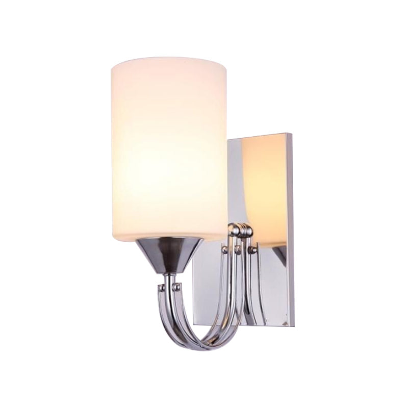 Cylindra – Moderne Wandleuchte in Silber
