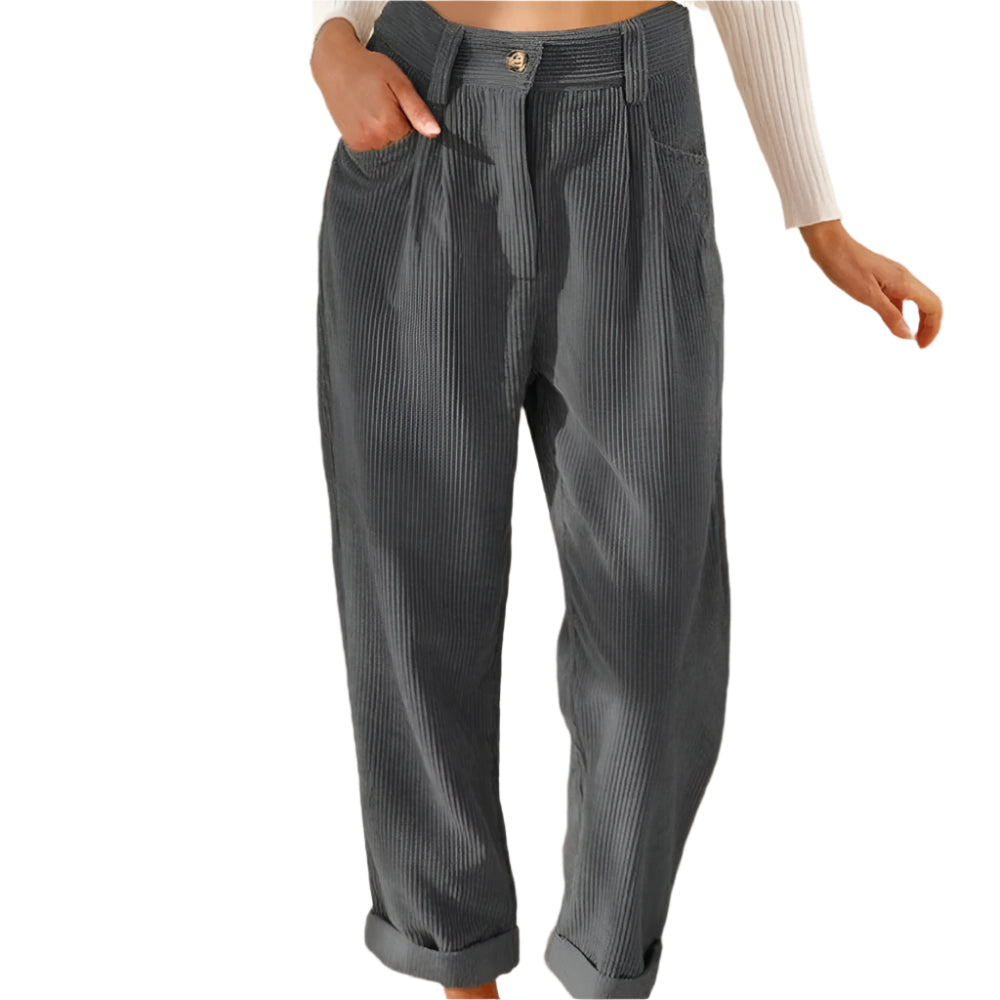 Lynette – Hochtaillierte Hose mit weiten Beinen