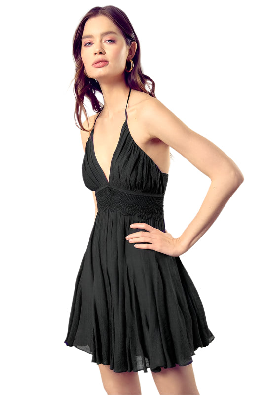 Eliza - Spitzenbesetztes Rygkleid mit Kordelzug