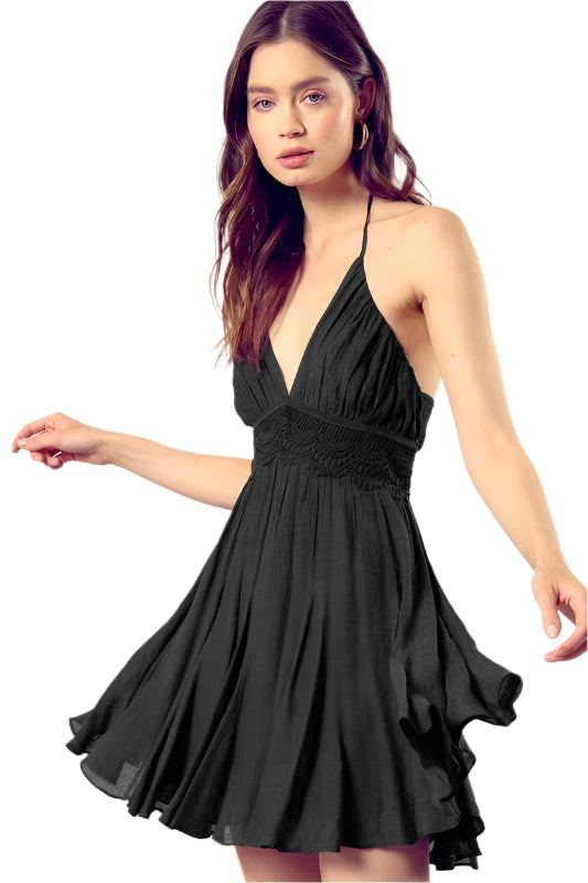 Eliza - Spitzenbesetztes Rygkleid mit Kordelzug