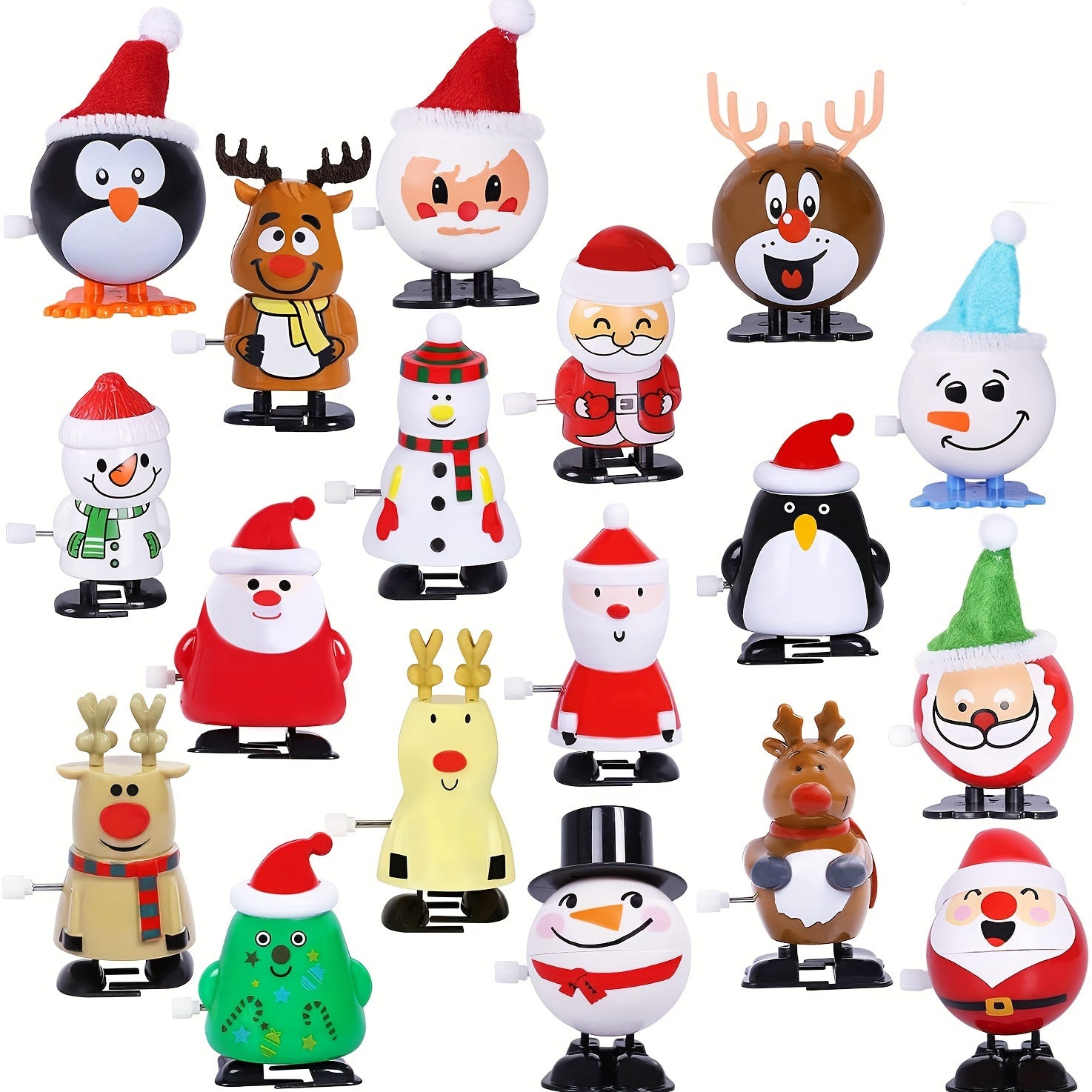 5 Stück Mini Aufziehhart Weihnachtsspielzeug