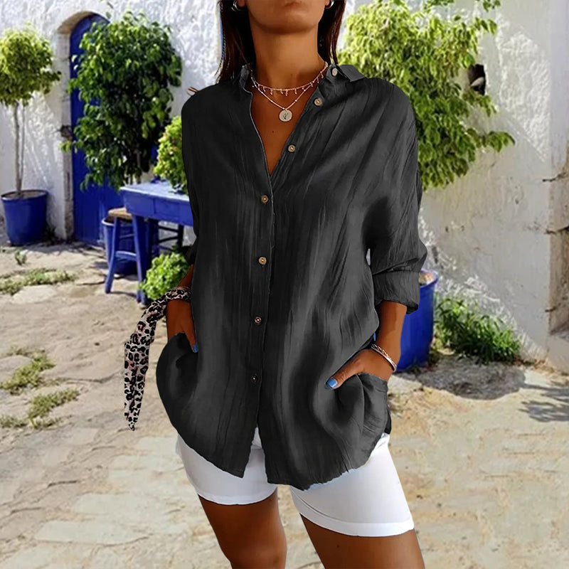 Matilde - Klassische plissierte Bluse