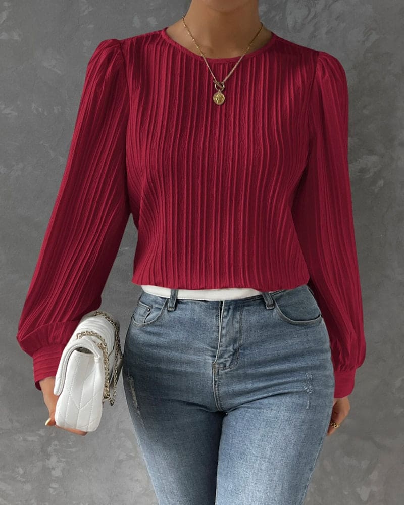 Amira - Bluse mit Laternenärmel