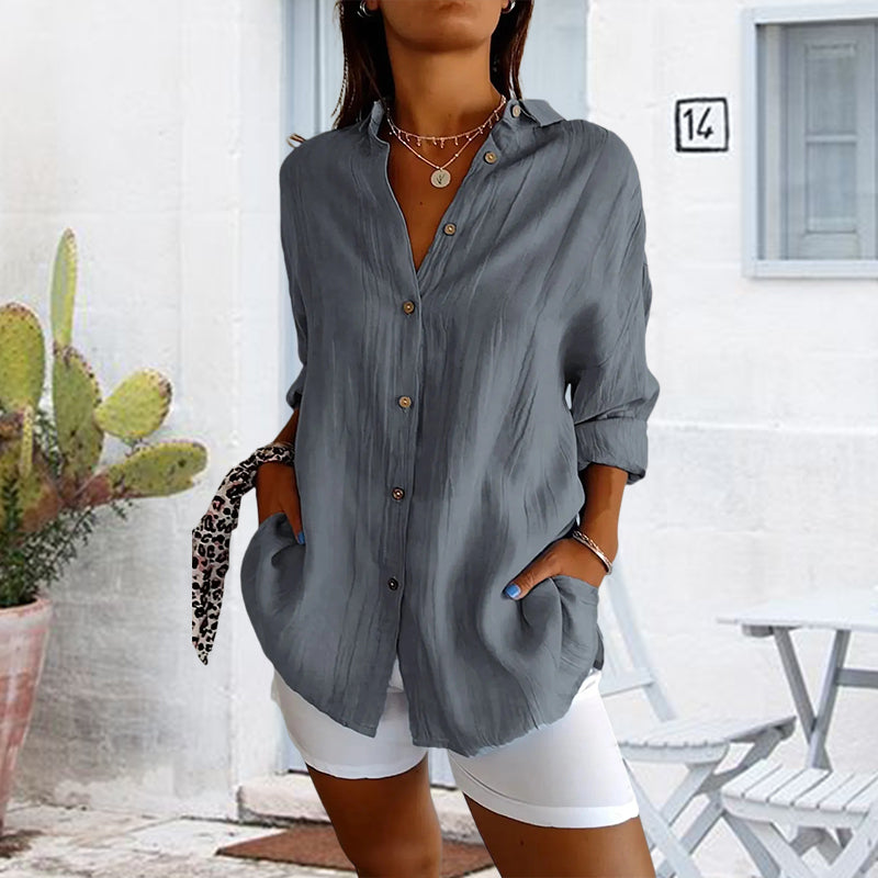 Matilde - Klassische plissierte Bluse