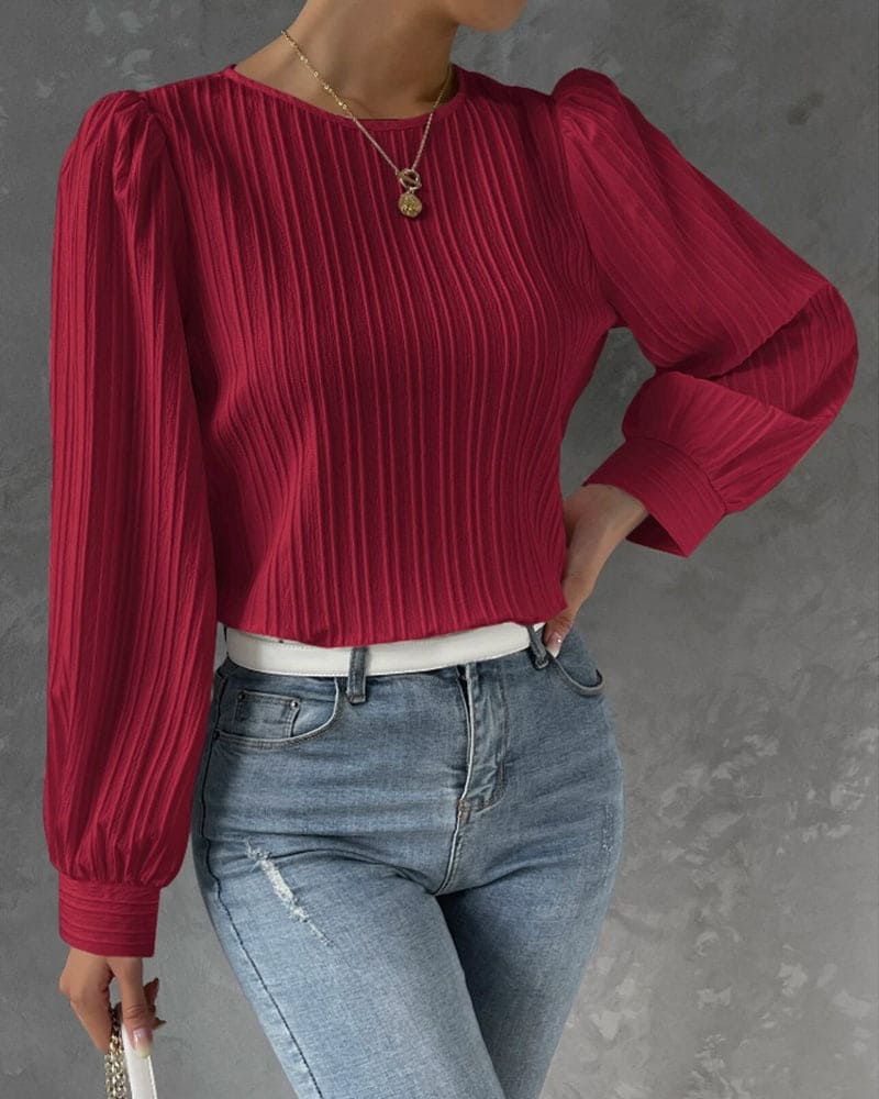 Amira - Bluse mit Laternenärmel