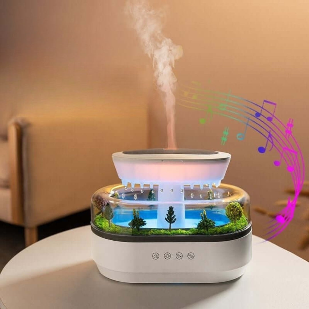 MistHaven – Naturinspirierten Diffuser mit beruhigendem Nebel und ambientem Licht
