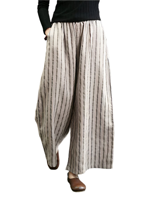 Shelly - Gestreifte Hosen mit weitem Bein