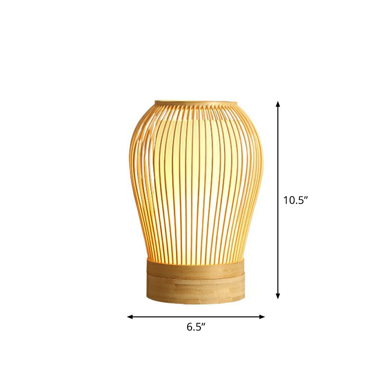 Vespera - Nordische Bambus-Tischlampe mit Soft Glow Stoffkern