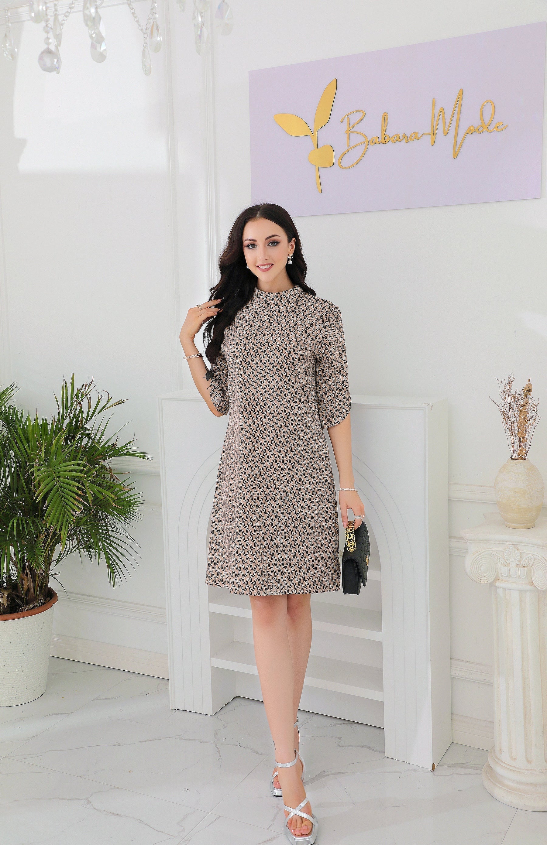 Emmeline - Elegantes Minikleid mit geometrischem Print