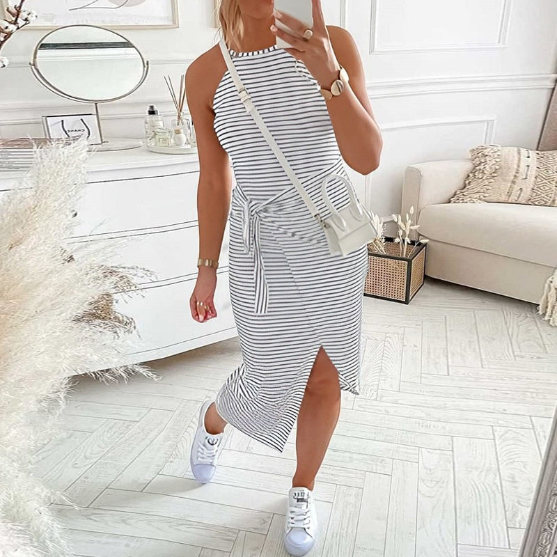 Bella - Gestreiftes Baumwollkleid
