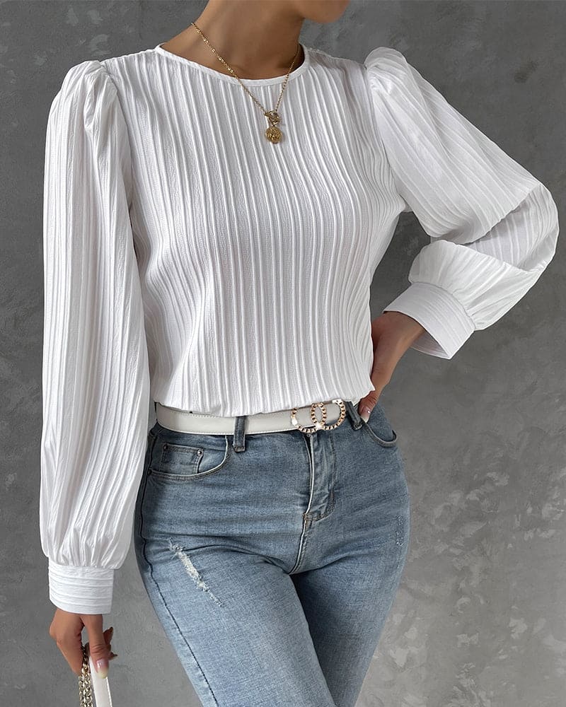 Amira - Bluse mit Laternenärmel