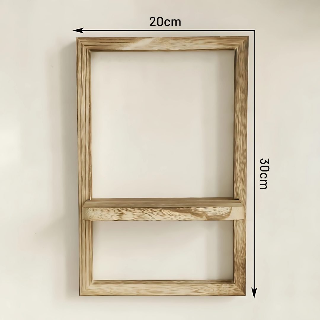 Wand Holz rechteckiger Rahmen