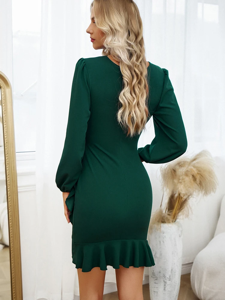 Stella - Fließendes Kleid mit Puffärmel