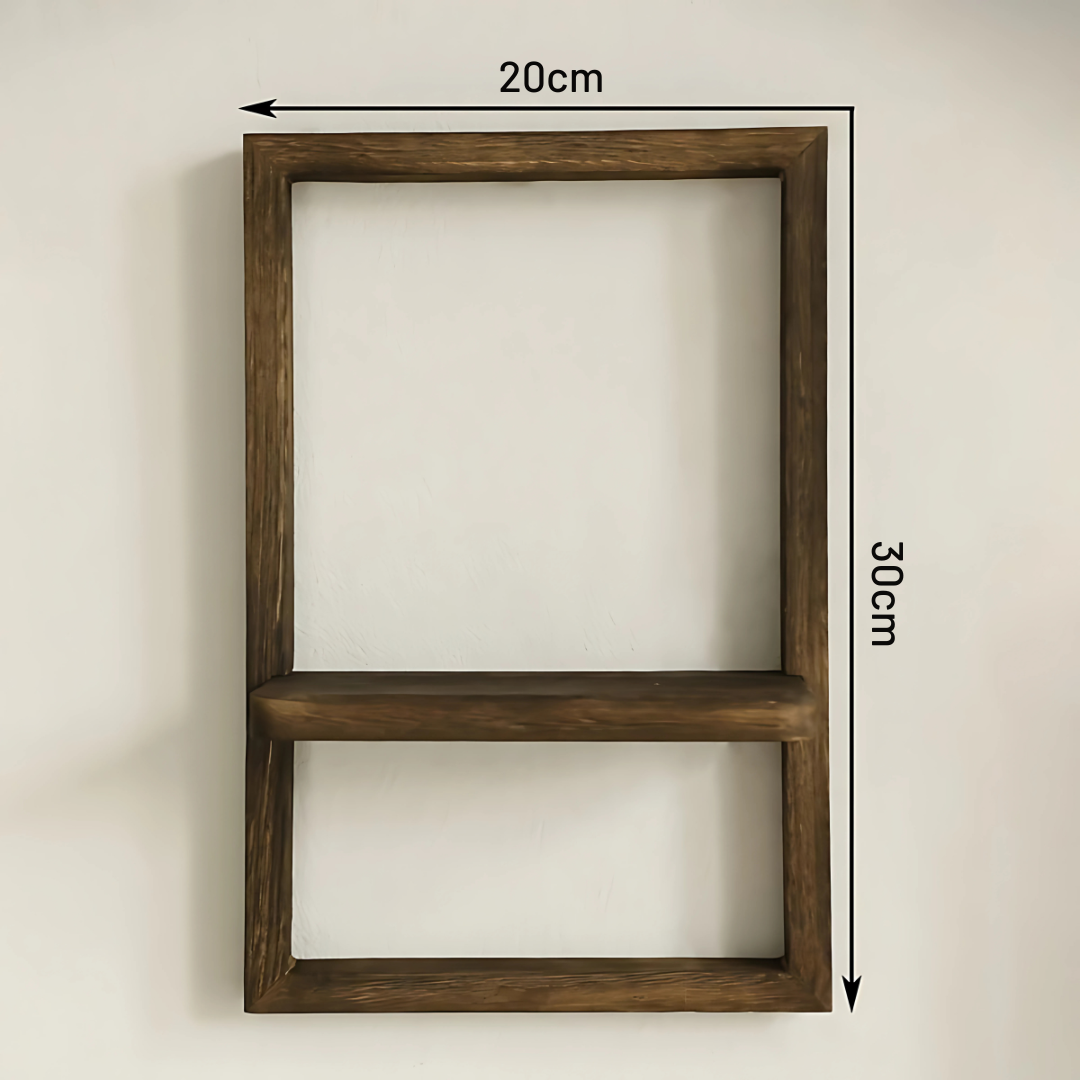 Wand Holz rechteckiger Rahmen