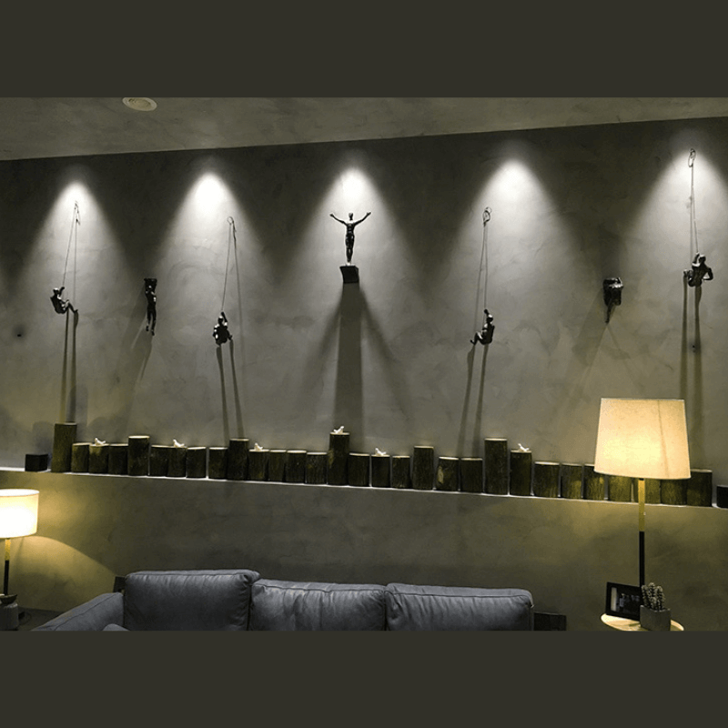 Elevate Kletterer Wanddekoration Set – Modernes 3D-Kunstwerk für einzigartige Innenräume