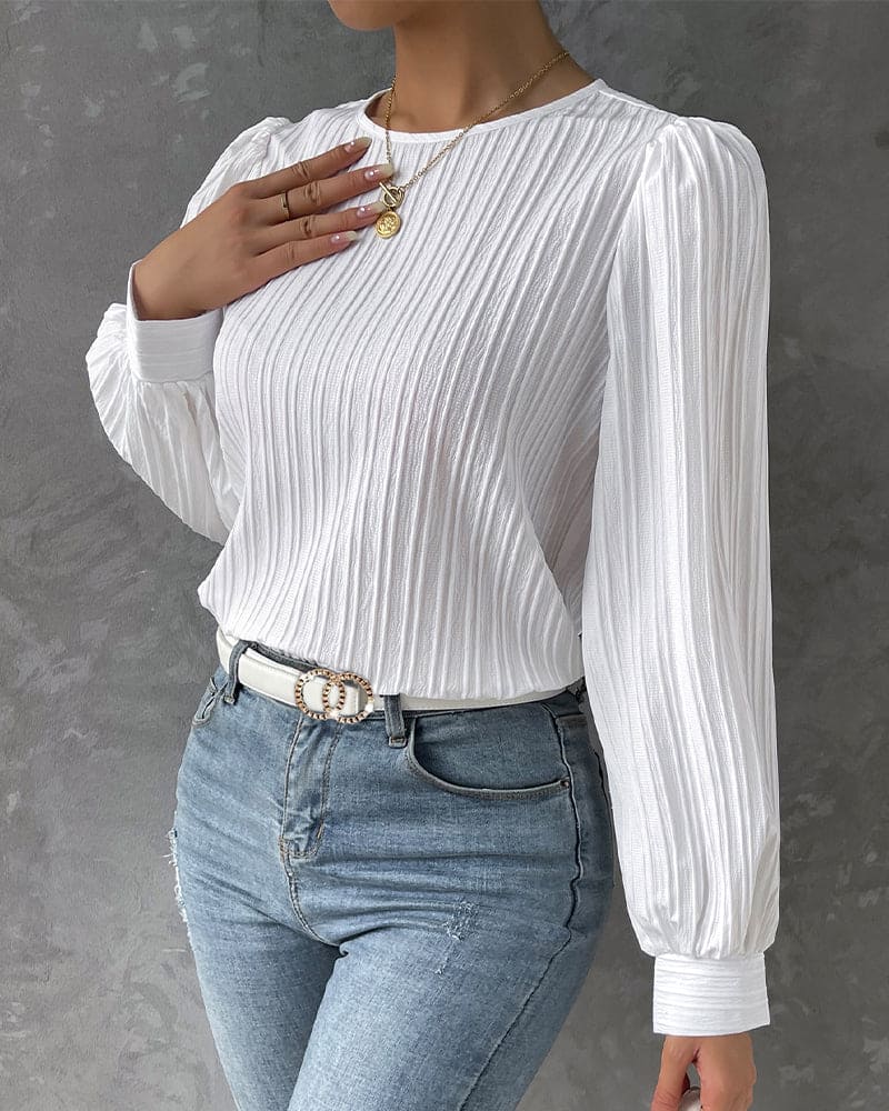 Amira - Bluse mit Laternenärmel