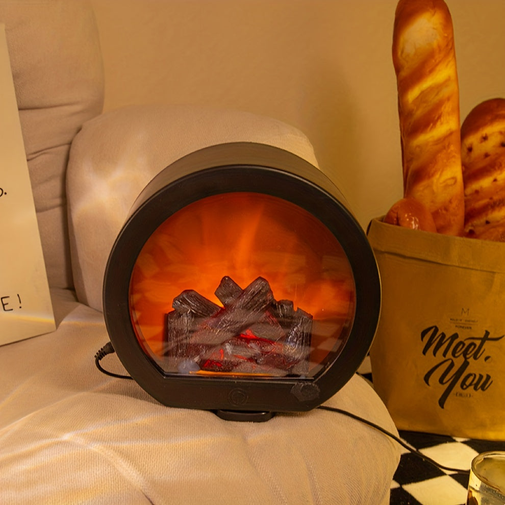 GlowHearth – Runder Tischkamin mit realistischen LED-Flammen