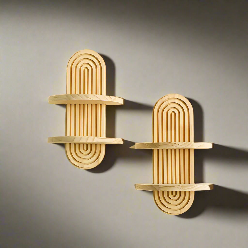 ArchaWood - Gebogene dekorative Wandregale